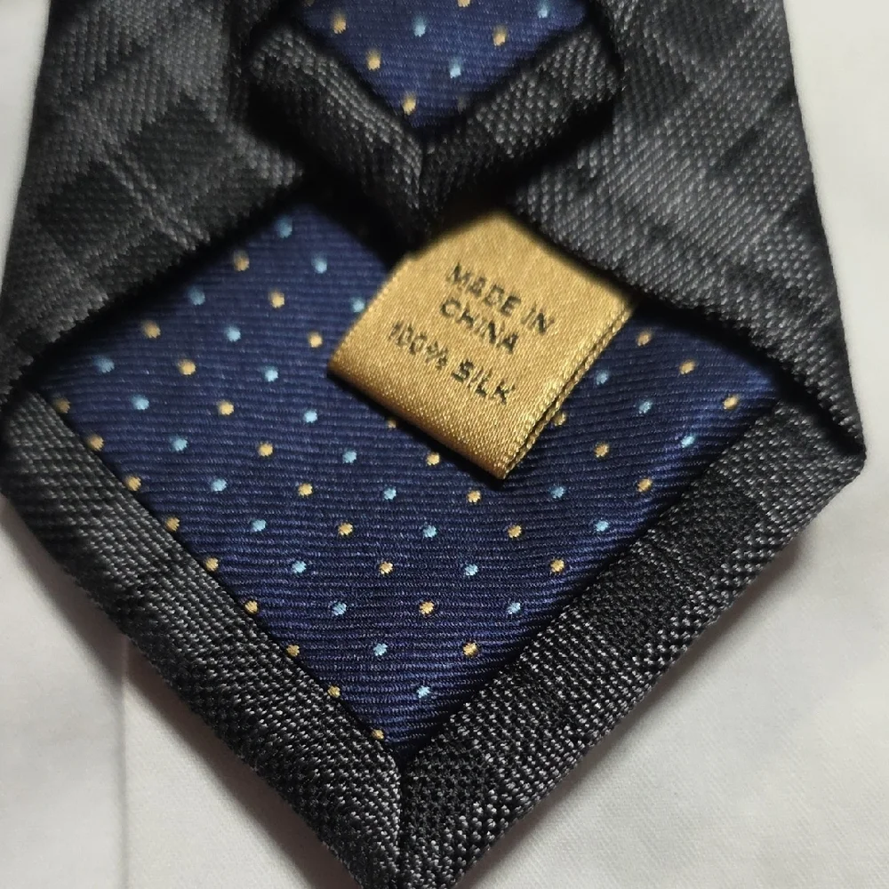 Class Club Black and Gray Checkered Tie